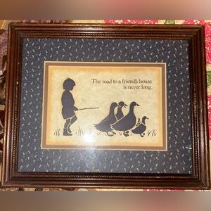 Charming Silhouette Wall Art with Quote